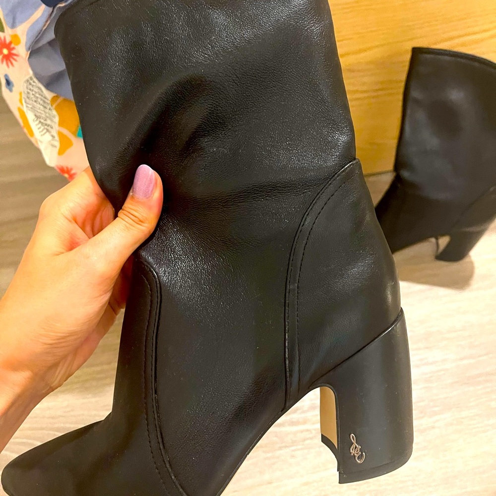 Sam Edelman Black Leather Ankle Bootie